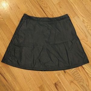 3/$30 LOFT outlet faux leather black skirt size 10p